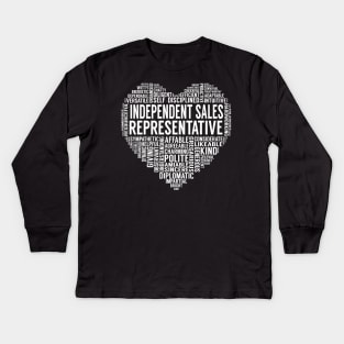 Independent Sales Representative Heart Kids Long Sleeve T-Shirt